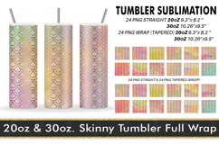 Sublimation Tumbler gold mermaid scales unicorn gradient Product Image 1