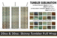 12 Variations Tumbler gold art deco pattern rust gradient Product Image 1