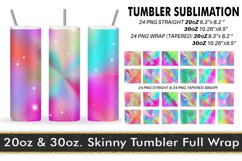 12 Sublimation Tumbler rainbow gradient metallic color shine Product Image 1