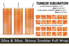 Sublimation Tumbler art deco line gold orange gradient Product Image 1