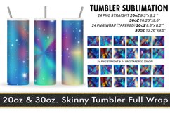 12 Sublimation Tumbler blue gradient metallic color shine Product Image 1