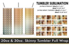 Sublimation Tumbler art deco line gold brown gradient Product Image 1