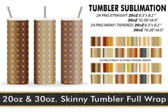 Sublimation Tumbler art deco line gold brown gradient Product Image 1