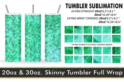 12 Variations Sublimation tumbler marble gradient turquoise Product Image 1
