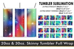 12 Sublimation Tumbler rainbow gradient metallic color shine Product Image 1