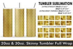 12 Variations Sublimation gold tumbler line pattern Product Image 1