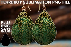 Leopard Print Elegance: Sparkling Teardrop Charm Product Image 1