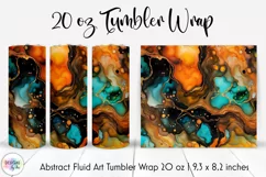 Fluid Art Texture Tumbler Wrap | Alcohol Ink Abstract Tumble Product Image 1
