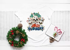 Christmas skull sublimation design - Creepy Christmas png Product Image 3