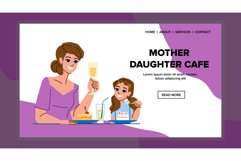mother daughter cafe vector Product Image 1