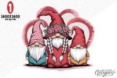 Valentine Gnome Sublimation Clipart - High Quality Design Product Image 4