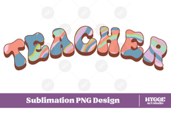 teacher Png Retro school kids Sublimation Product Image 1