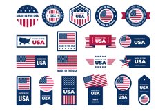 Made in usa labels. American guarantee emblems, patriotic s Product Image 1