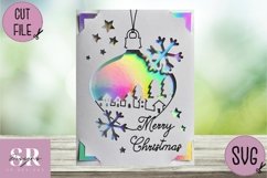 Christmas insert card design| Paper cutting | Cricut Joy svg Product Image 3
