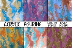 Acrylic Pour Digital paper Product Image 1