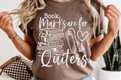 Bookmarks Are For Quitters PNG Funny Book Lover Reading Product Image 2