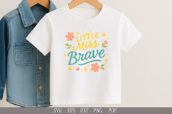 Little Miss Brave -SVG Design for Baby T-Shirts and Gifts Product Image 2