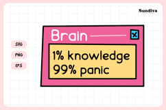 Funny Student Life Saying SVG | 1 Percent Knowledge Product Image 4