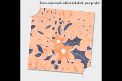 12 Winter Floral Digital Papers in Vintage Orange and Purple Product Image 3