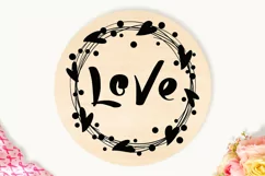 Heart wreath svg, Happy Valentines day SVG, love qoutes svg. Product Image 2
