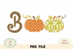 Boo pumpkin PNG file, sublimation, Halloween pumpkin png Product Image 1