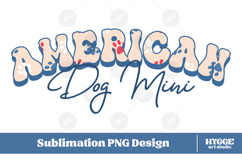 American Dog Mini 4th of July USA Paw DTF PNG Sublimation Product Image 1