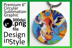 Spring Round Design - Giraffe Sublimation Designs Product Image 1