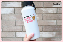Funny Student Life Saying SVG | Caffeine, Deadlines &amp; Vibes Product Image 3
