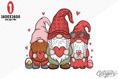 Valentine Gnome Sublimation Clipart - High Quality Design Product Image 2