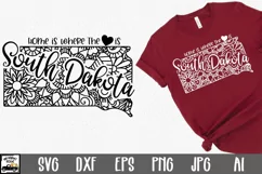 South Dakota Mandala SVG File - Home is Where the Heart Is Product Image 1