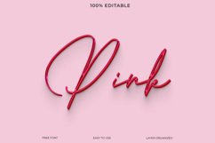 Pink Color PSD Editable Text Style Product Image 1