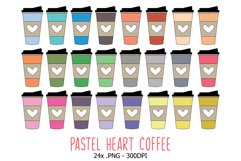 Pastel Heart Coffee Clip art Product Image 1