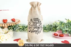 Valentine Wine Bag SVG | A Little Treat For Someone Sweet Product Image 1