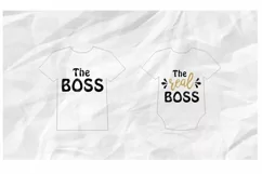 The Boss SVG, Dad and Baby Svg, Mom and Baby Svg Product Image 1