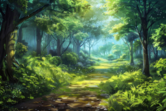 Forest Painting Background Wallpaper Product Image 1