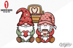 Valentine Gnome Sublimation Clipart - High Quality Design Product Image 3