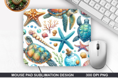 Mouse Pad Sublimation, Summer Mouse Pad PNG Design Product Image 1