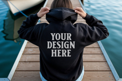 Navy Gildan 18500 Hoodie Mockup, G18000 Hoodie Model mockup Product Image 1