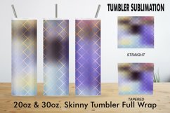Sublimation Tumbler gold line grid color gradient Product Image 2