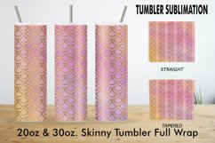 Sublimation Tumbler gold mermaid scales unicorn gradient Product Image 2