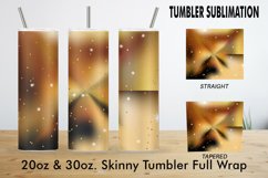 12 Sublimation Tumbler brown gradient metallic color shine Product Image 3