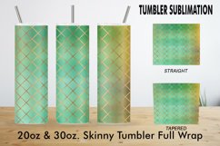 12 Variations Tumbler gold art deco pattern green gradient Product Image 3