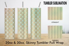 Sublimation Tumbler gold mermaid scales unicorn gradient Product Image 3