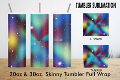 12 Sublimation Tumbler blue gradient metallic color shine Product Image 2