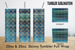 12 Variations Tumbler gold art deco pattern turquoise Product Image 3
