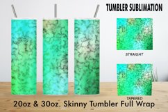 12 Variations Sublimation tumbler marble gradient green Product Image 2