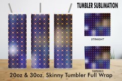 Sublimation Tumbler art deco line gold dark blue gradient Product Image 2