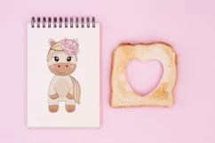 Cute baby pony girl in cartoon style. Product Image 4