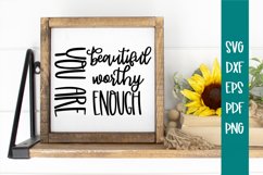 Inspirational SVG - You Are Enough SVG - Positive SVG Product Image 1