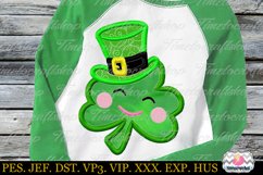 St Patricks Day Clover Leprechaun hat Embroidery Applique Product Image 1